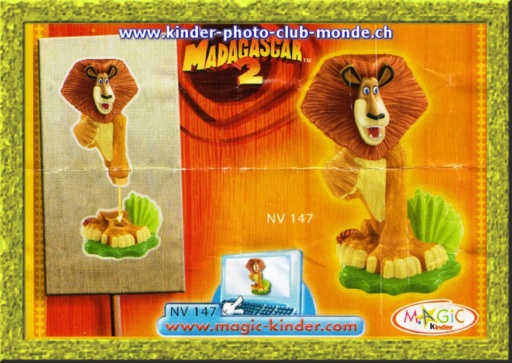 BPZ - Kinder - Madagascar 2 - NV 147 - le lion Alex.