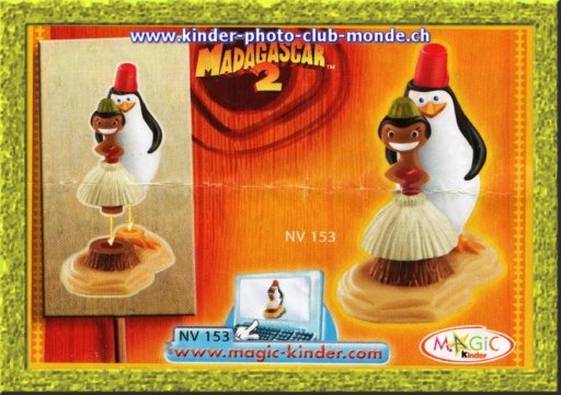 BPZ - Kinder - Madagascar 2 - NV 153 - le pingouin et la fille .