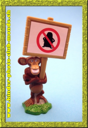 kinder - MPG NV 155 - le singe Affe et panneau.