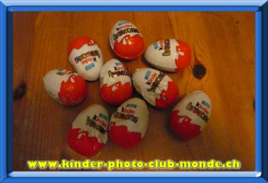 anniversaire de Scoubidou 7, les 9 Kinder Surprise
