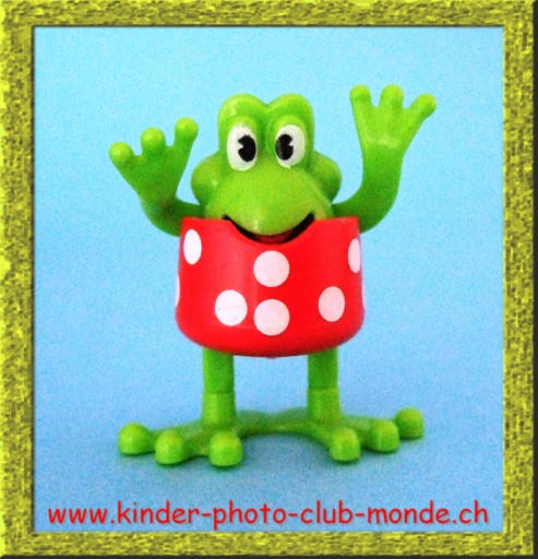 Kinder - K01 n 35 r - grenouille verte et rouge et blanc.