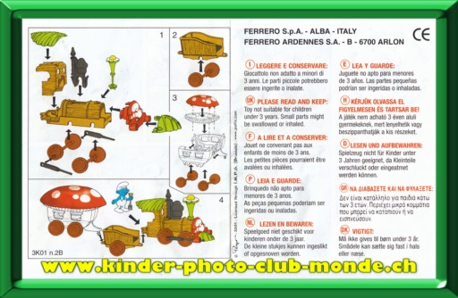 BPZ- MAXI-KINDER Le train Schtroumpft  3K01n.2 
